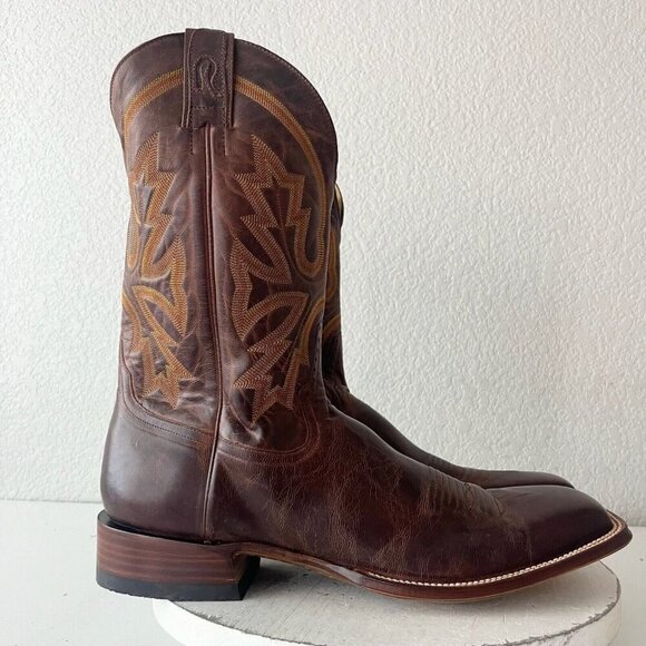 NEW Rod Patrick Mens Cowboy Boots 15AAAA Perro Loco Brown Square Toe Western - Picture 2 of 12